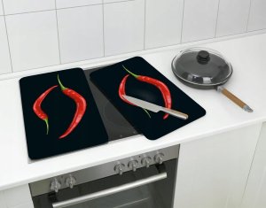 Wenko Płyty ochronne na kuchenkę, HOT CHILI DUO – 2 sztuki, WENKO 7