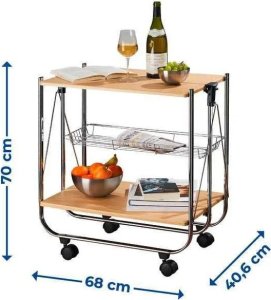 Wenko Stolik barowy na kółkach DELUXE DINETT, WENKO 4