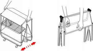 Wenko Stolik barowy na kółkach DELUXE DINETT, WENKO 6