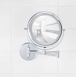 Lusterko kosmetyczne Wenko Naścienne lusterko kosmetyczne Power-Loc LUMI z podświetnielniem LED, powiększenie x5, WENKO 3