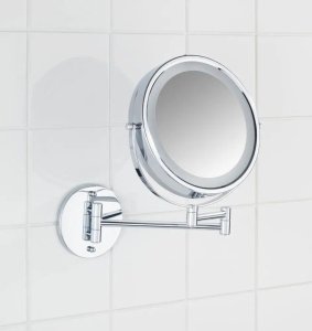 Lusterko kosmetyczne Wenko Naścienne lusterko kosmetyczne Power-Loc LUMI z podświetnielniem LED, powiększenie x5, WENKO 5