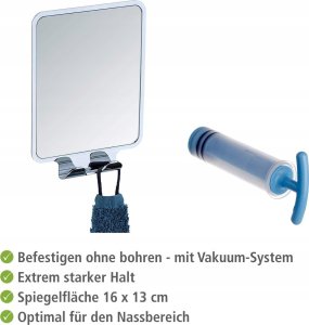 Lusterko kosmetyczne Wenko Lusterko kosmetyczne QUADRO, Vacuum-Loc, anti-fog WENKO 13