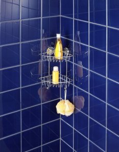 Wenko Narożna półka łazienkowa BARI, Vacuum-Loc, 2 poziomy - stal chromowana, WENKO 8