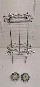 Wenko Narożna półka łazienkowa, Vacuum-Loc, 2 poziomy - stal chromowana, WENKO 5