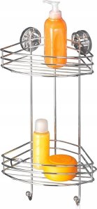 Wenko Narożna półka łazienkowa, Vacuum-Loc, 2 poziomy - stal chromowana, WENKO 6