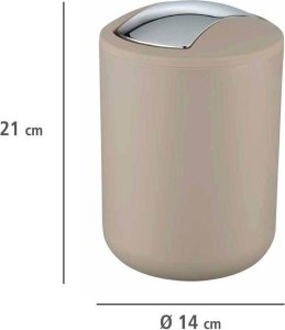 Kosz na śmieci Wenko Kosz na śmieci BRASIL, beżowy - 2 l, WENKO 4