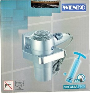 Wenko Uchwyt na suszarkę do włosów QUADRO, Vacuum-Loc, stal nierdzewna, WENKO 8