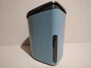 Wenko Pochłaniacz wilgoci, kolor turkusowy, szara pokrywa, wkład z chlorku wapnia, zapobiega powstawaniu pleśni, wymiary 15x23x15 cm 3