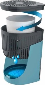 Wenko Pochłaniacz wilgoci, kolor turkusowy, szara pokrywa, wkład z chlorku wapnia, zapobiega powstawaniu pleśni, wymiary 15x23x15 cm 7