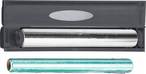 Wenko Funkcjonalny podajnik do folii spożywczej, obcinarka do foli, kolor szary, wykonany z tworzywa sztucznego, ostrze ze stali nierdzewnej, marka Wenko 7