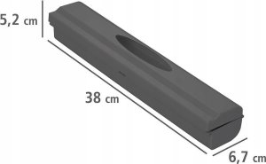 Wenko Funkcjonalny podajnik do folii spożywczej, obcinarka do foli, kolor szary, wykonany z tworzywa sztucznego, ostrze ze stali nierdzewnej, marka Wenko 8