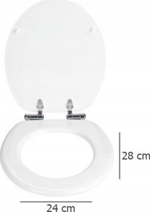 Deska bidetowa Wenko Toilet Seat Urbino white, Easy Close MDF 3