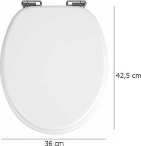 Deska bidetowa Wenko Toilet Seat Urbino white, Easy Close MDF 4