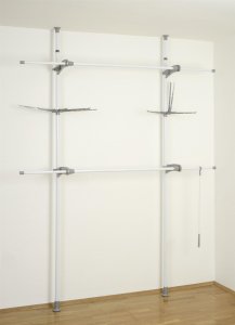 Wenko Teleskopowy wieszak na ubrania Herkules Flex, regulacja wysokości i szerokości, wymiary 116-190x165-300x36 cm, marka WENKO 3