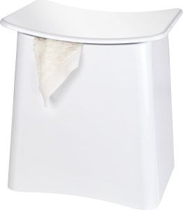 Kosz na pranie Wenko Kosz na pranie z siedziskiem, kolor biały, 2w1, WENKO 4