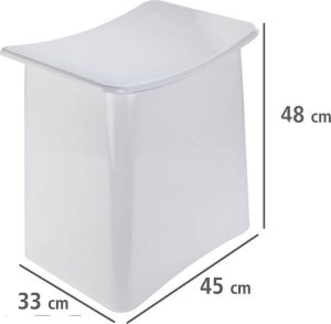 Kosz na pranie Wenko Kosz na pranie z siedziskiem, kolor biały, 2w1, WENKO 6