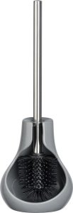 Wenko Szczotka toaletowa Drop Neo Grey, z higieniczną silikonową główką o średnicy 7.5 cm oraz z ceramicznym pojemnikiem, marka WENKO 4
