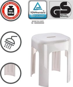 Wenko Bath Stool Alaska, white 7