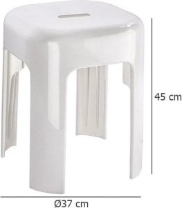 Wenko Bath Stool Alaska, white 8