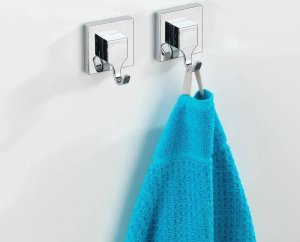 Wenko Wieszaki łazienkowe SQUARE 2 sztuki, Vacuum - Loc, Wenko 2