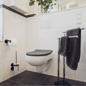 Deska bidetowa Wenko Deska sedesowa Sedilo z duroplastu, kolor szary matowy, WENKO 5