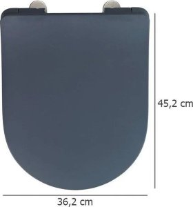 Deska bidetowa Wenko Deska sedesowa Sedilo z duroplastu, kolor szary matowy, WENKO 7