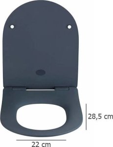 Deska bidetowa Wenko Deska sedesowa Sedilo z duroplastu, kolor szary matowy, WENKO 8