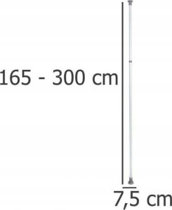 Wenko Drążek do garderoby, szyna do szafy HERKULES 165-300 cm 9