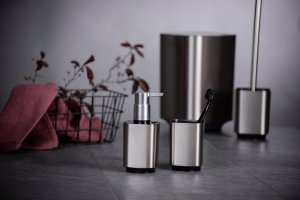 Kosz na pranie Wenko Kosz łazienkowy AURON z obrotową pokrywą, chrom, WENKO 2