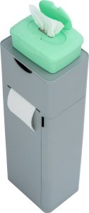 Wenko Stojak na papier toaletowy i szczotkę IMON, 6w1, szary, WENKO 4