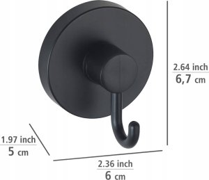 Wenko Wieszak na ręczniki Vacuum-Loc, 2 sztuki, czarny, WENKO 2