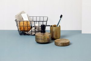 Wenko Kubek na szczoteczki do zębów RIVARA, złoty, WENKO 3