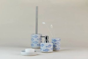 Dozownik do mydła Wenko Dozownik na mydło ceramiczny AQUAMARIN, 8