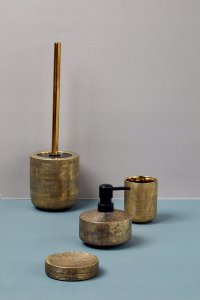 Wenko Mydelniczka ceramiczna RIVARA, złota, WENKO 3