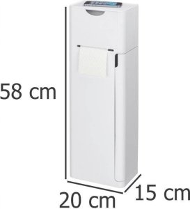 Wenko Stojak na papier toaletowy i szczotkę IMON, 6w1, biały, WENKO 9