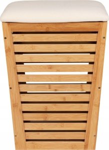 Kosz na pranie Wenko Kosz łazienkowy z siedziskiem, 80 L, bambus, WENKO 2