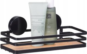 Wenko Półka łazienkowa pod prysznic Static-Loc ALBA, czarna, Wenko 2