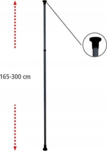 Wenko Drążek do garderoby, szyna do szafy HERKULES 165-300 cm, WENKO, WENKO 11
