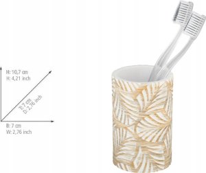 Wenko Kubek łazienkowy z roślinnym wzorem TERRALBA, Ø 7 cm 4