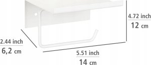 Wenko Metalowy uchwyt na papier z półeczką DESULO 9