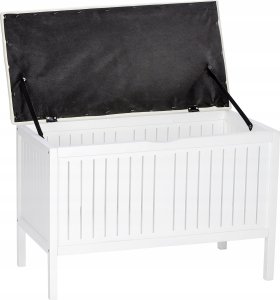 Kosz na pranie Wenko Pufa łazienkowa OSLO, kosz na pranie, schowek - 2w1, WENKO 3