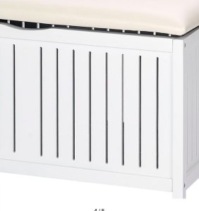 Kosz na pranie Wenko Pufa łazienkowa OSLO, kosz na pranie, schowek - 2w1, WENKO 7