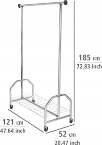 Wenko Stojak na ubrania PROFI CHROME - szafa na kółkach, WENKO 2