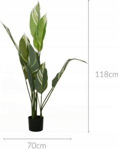 Home Styling Collection Sztuczna roślina z dużymi liśćmi, 118 cm 2