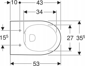 Miska WC Geberit Geberit lejowa, wisząca miska WC Selnova Rimfree 500.265.01.1 3