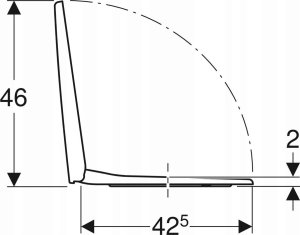 Deska sedesowa Geberit Geberit deska sedesowa Selnova Square, mocowanie od góry 500.336.01.1 6