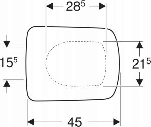 Deska sedesowa Geberit Geberit deska sedesowa Selnova Square, mocowanie od góry 500.336.01.1 9