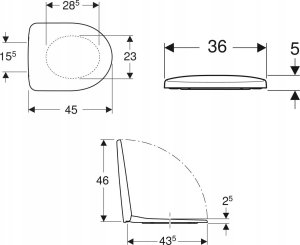 Deska sedesowa Geberit Selnova 2