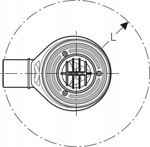 Geberit Geberit zestaw odpływowy do brodzików, d90, H80 h50 150.550.00.1 2