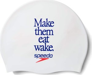 Speedo Czepek Pływacki Unisex Speedo Slogan Cap White/Blue 1